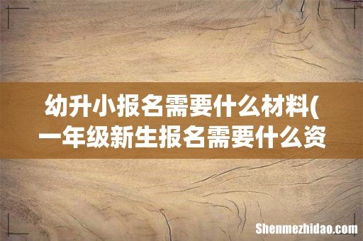 一年级新生报名需要什么资料 幼升小报名需要什么材料