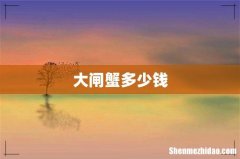 大闸蟹多少钱