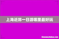 上海近郊一日游哪里最好玩