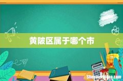 黄陂区属于哪个市