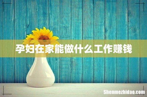 孕妇在家能做什么工作赚钱