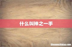 什么叫神之一手