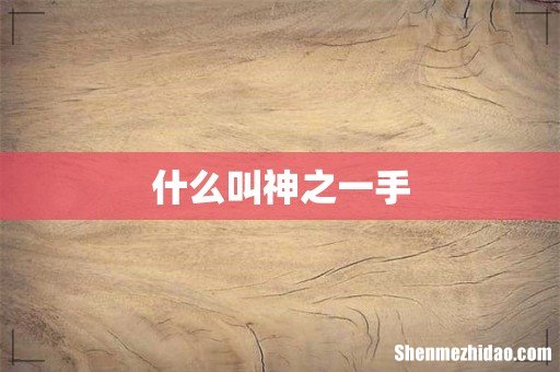 什么叫神之一手