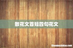 散花文首短四句花文