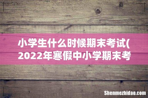 2022年寒假中小学期末考试时间 小学生什么时候期末考试