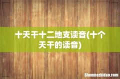 十个天干的读音 十天干十二地支读音