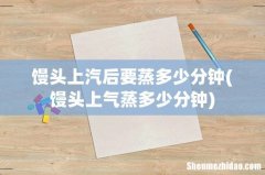 馒头上气蒸多少分钟 馒头上汽后要蒸多少分钟