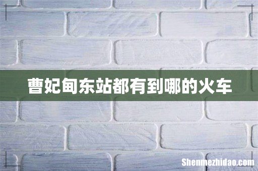 曹妃甸东站都有到哪的火车