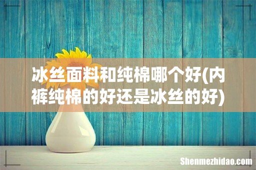 内裤纯棉的好还是冰丝的好 冰丝面料和纯棉哪个好