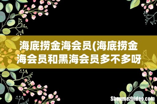 海底捞金海会员和黑海会员多不多呀- 海底捞金海会员