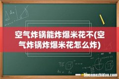 空气炸锅炸爆米花怎么炸 空气炸锅能炸爆米花不
