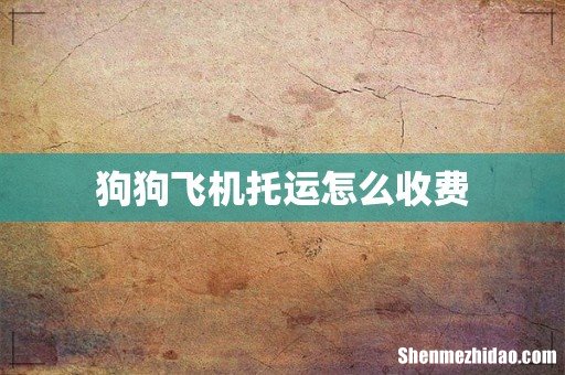 狗狗飞机托运怎么收费