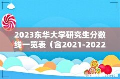 含2021-2022历年复试 2023东华大学研究生分数线一览表