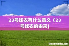 23号球衣有什么意义（23号球衣的由来)
