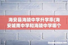 海安城南中学和海陵中学哪个好 海安县海陵中学升学率