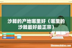 哪里的沙棘最好最正宗 沙棘的产地哪里好