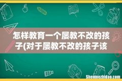 对于屡教不改的孩子该怎么办对于屡教不改的孩子该怎么教育 怎样教育一个屡教不改的孩子