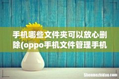 oppo手机文件管理手机存储文件夹能删除吗 手机哪些文件夹可以放心删除