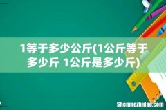 1公斤等于多少斤 1公斤是多少斤 1等于多少公斤