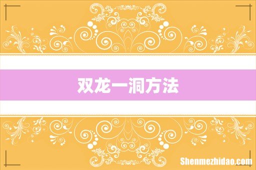 双龙一洞方法