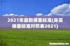 身高体重标准对照表2021 2021年最新体重标准