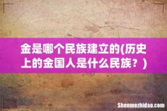 历史上的金国人是什么民族？ 金是哪个民族建立的