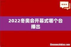 2022冬奥会开幕式哪个台播出