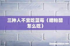 糟粕醋怎么吃 三种人不宜吃蓝莓