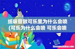 可乐为什么会喷 可乐会喷的原因 纸吸管放可乐里为什么会喷