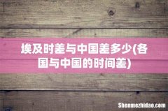 各国与中国的时间差 埃及时差与中国差多少