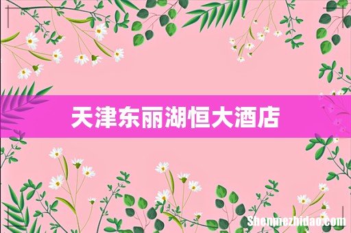 天津东丽湖恒大酒店