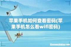 苹果手机怎么看wifi密码 苹果手机如何查看密码