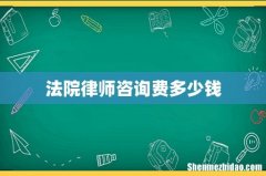 法院律师咨询费多少钱