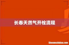 长春天然气开栓流程