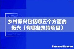 有哪些扶持项目 乡村振兴包括哪五个方面的振兴