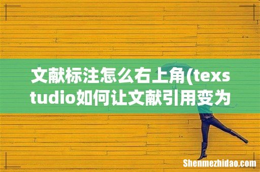 texstudio如何让文献引用变为右上角角标 文献标注怎么右上角