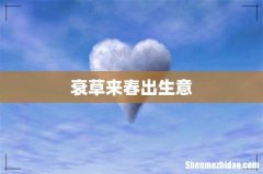 衰草来春出生意