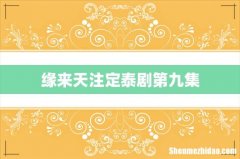 缘来天注定泰剧第九集