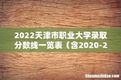含2020-2021历年 2022天津市职业大学录取分数线一览表