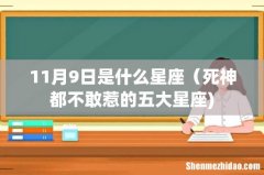 11月9日是什么星座（死神都不敢惹的五大星座)