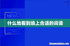 什么地看到填上合适的词语