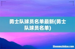 勇士队球员名单 勇士队球员名单最新