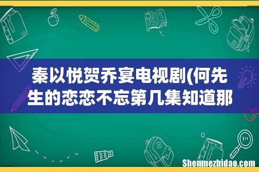 何先生的恋恋不忘第几集知道那个背影是秦以悦的 秦以悦贺乔宴电视剧