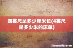 4英尺是多少米的床单 四英尺是多少厘米长