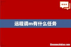 远程调m有什么任务