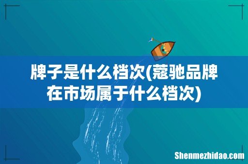 蔻驰品牌在市场属于什么档次 牌子是什么档次