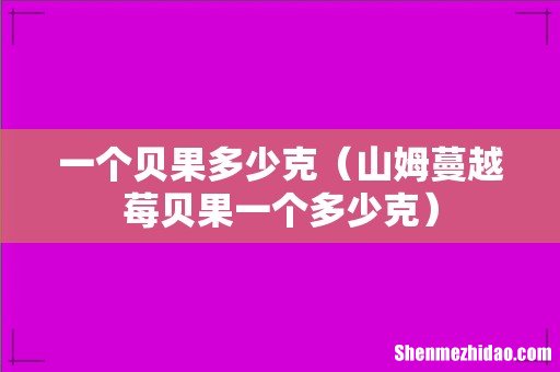 山姆蔓越莓贝果一个多少克 一个贝果多少克