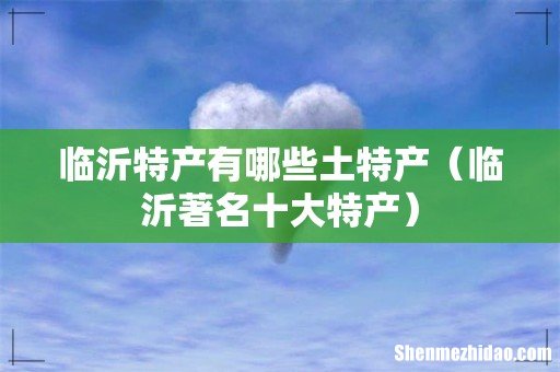 临沂著名十大特产 临沂特产有哪些土特产