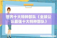 全球公认最强十大特种部队 世界十大特种部队