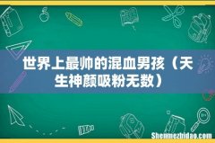 天生神颜吸粉无数 世界上最帅的混血男孩